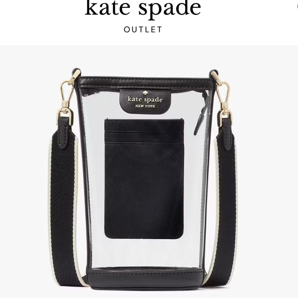 Kate Spade Clare Clear Crossbody Phone Bag Ships Free. Like New Condition